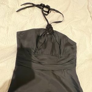 White House Black Market Black Silk dress shirt